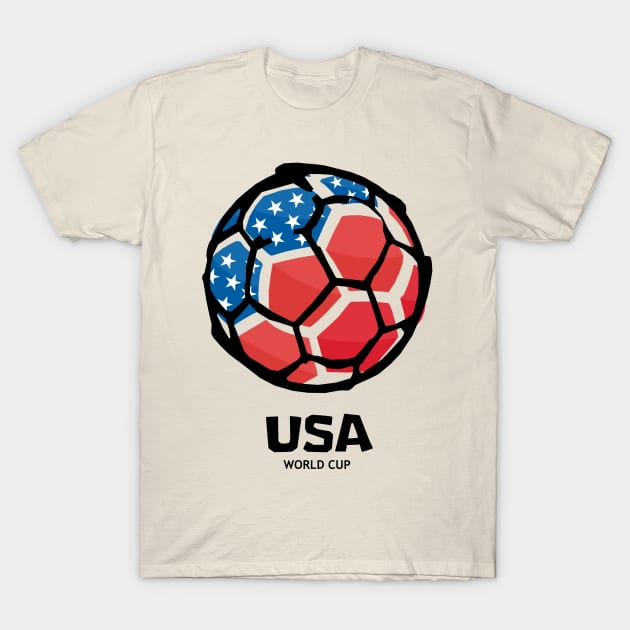 USA Football Country Flag T-Shirt by KewaleeTee